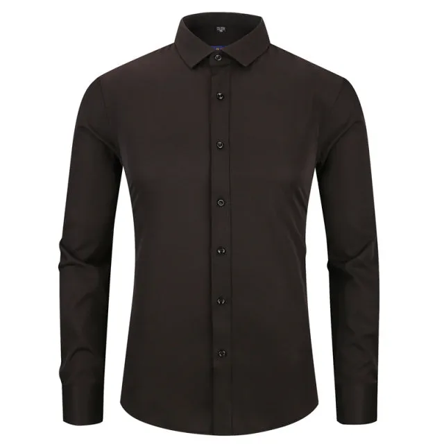 Anti-Wrinkle Men's Long Sleeve Business Shirt