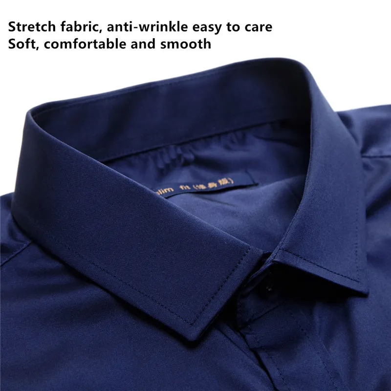 Anti-Wrinkle Men's Long Sleeve Business Shirt