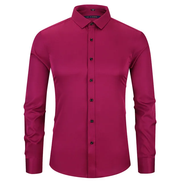 Anti-Wrinkle Men's Long Sleeve Business Shirt