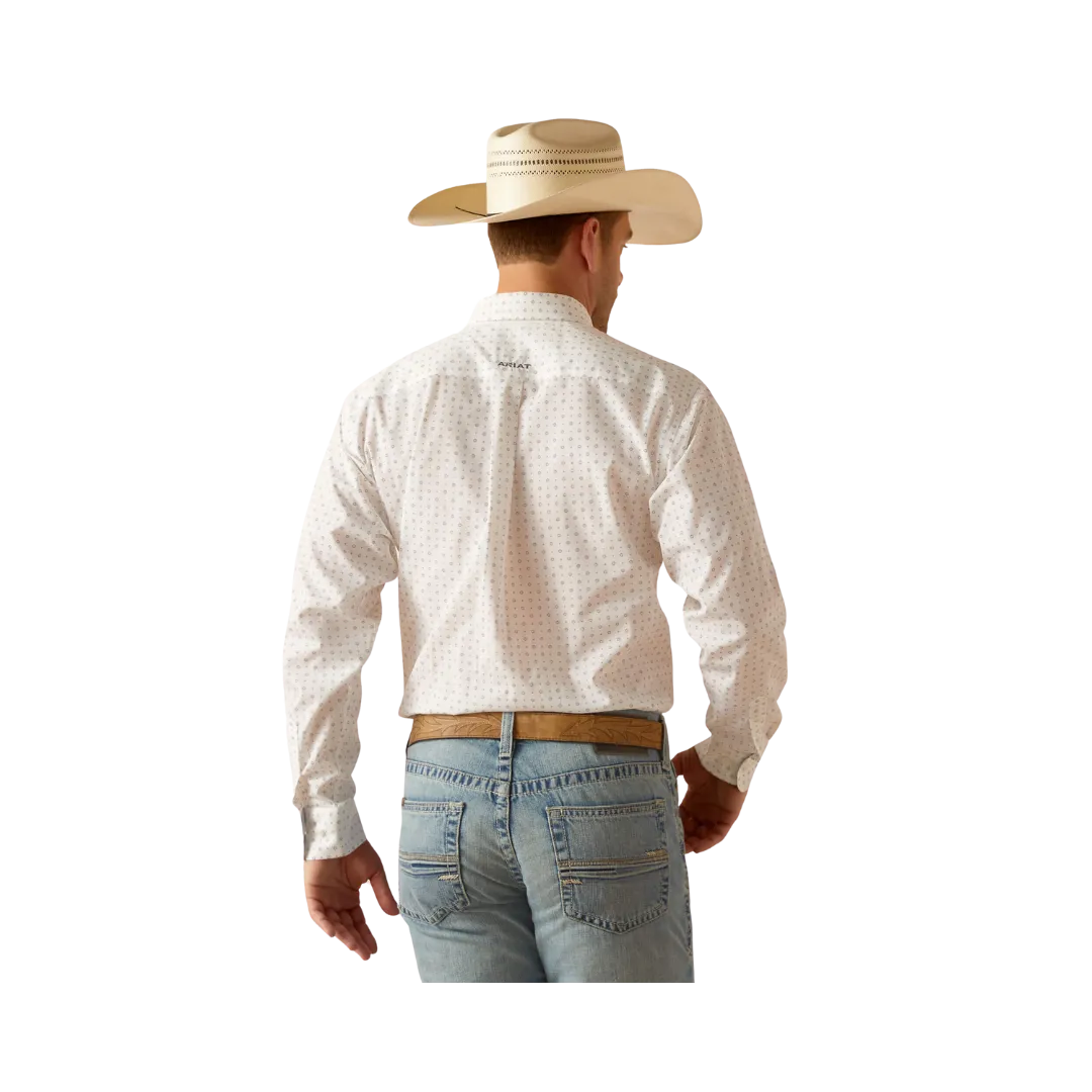 Ariat Men's Wrinkle Free Ogden Classic Fit White Shirt