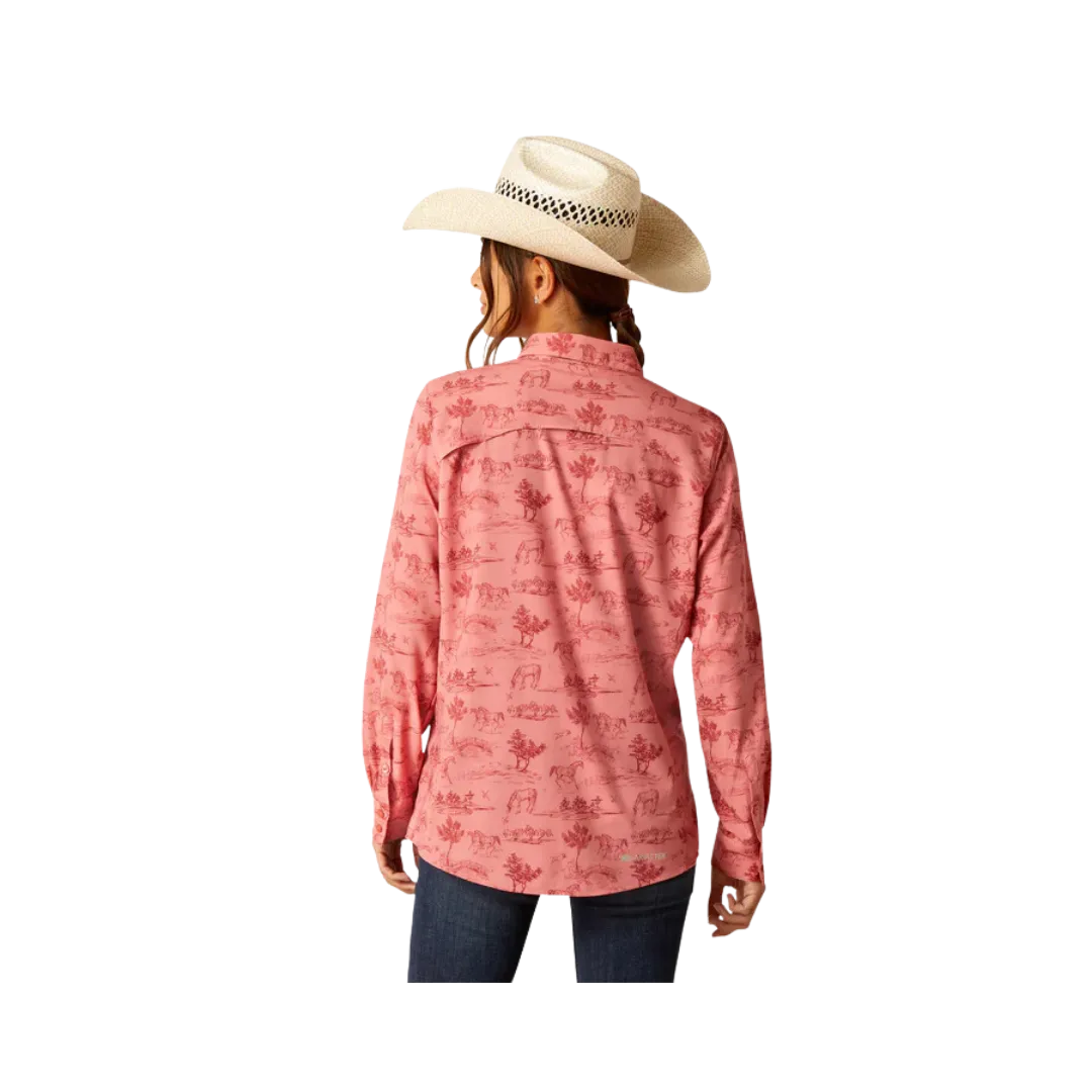 Ariat Women's Venttek Stretch Toile Faded Rose Pink Shirt