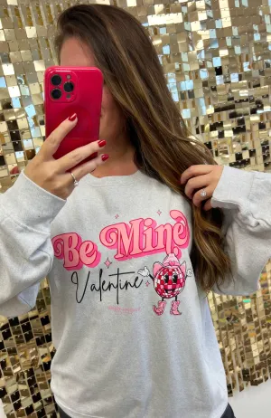 'Be Mine Valentine' Disco Ball Crewneck Pullover by Simply Southern