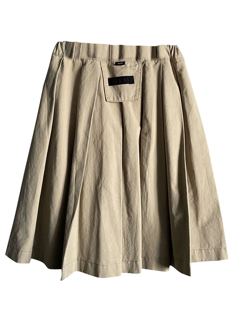 Beige Tack Flare Skirt