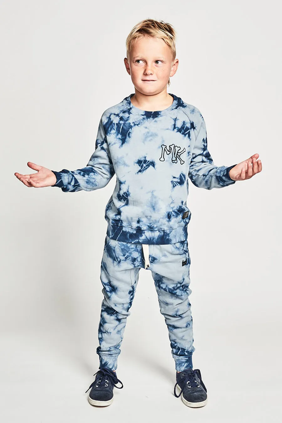 Boys Pants Munster Kids Trashagain Pant - Mid Blue Dye