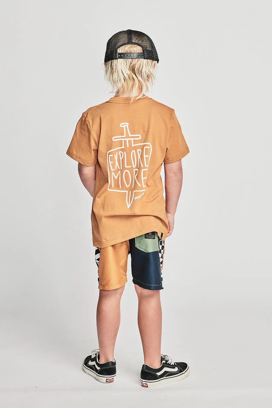 Boys T-Shirt Munster Kids Explore Light Mustard