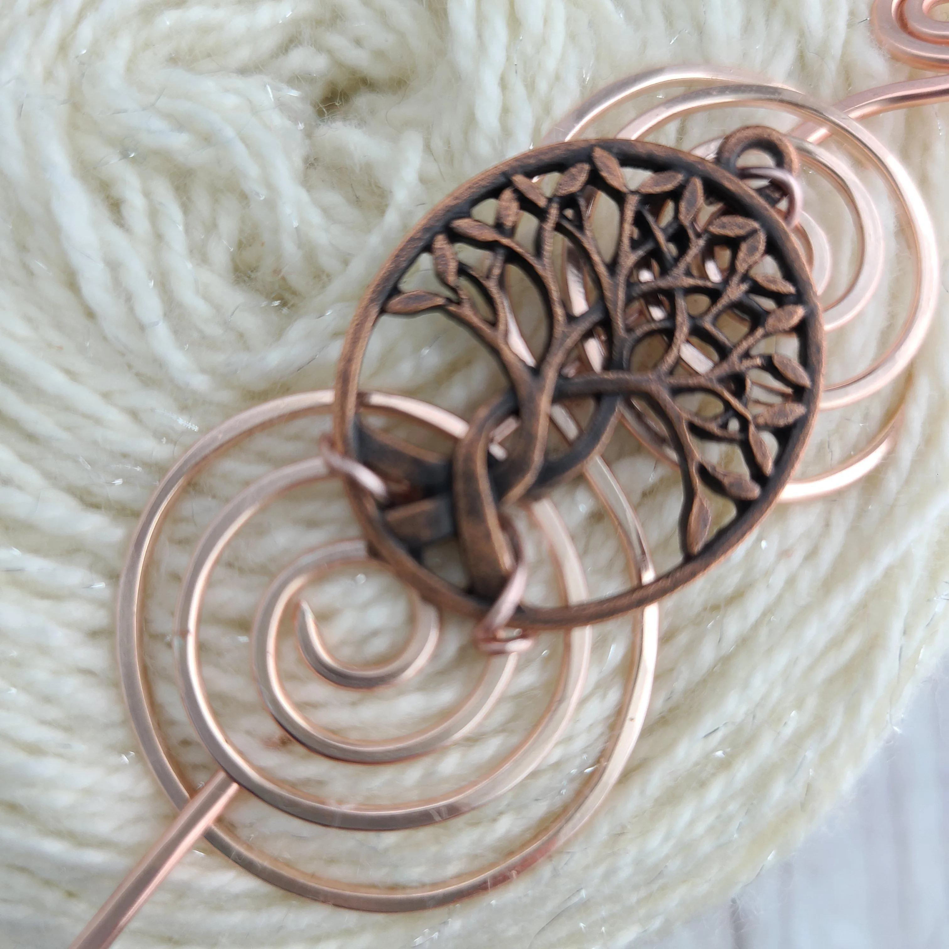 Celtic Tree of Life Shawl Pin - Charmed Rose Gold