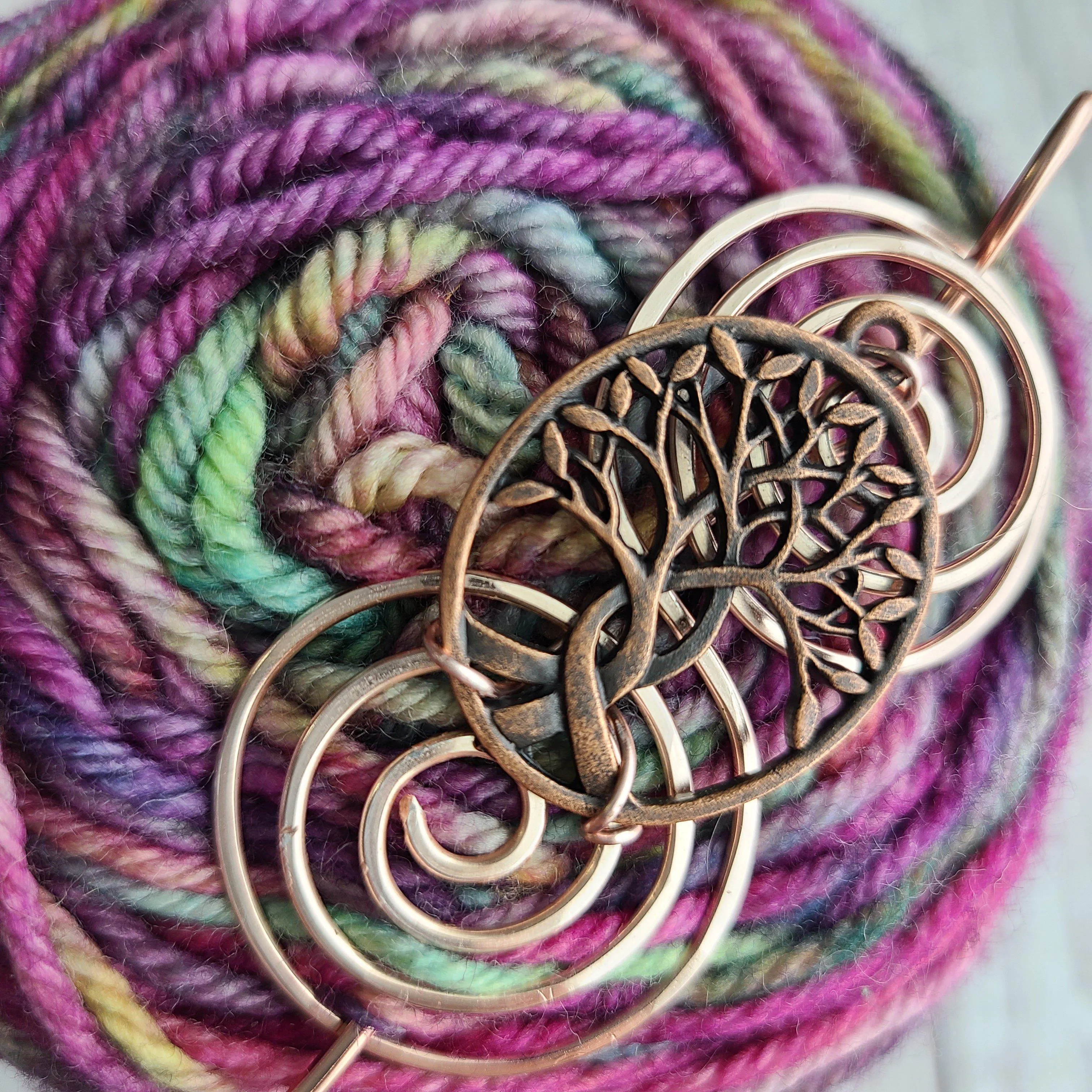 Celtic Tree of Life Shawl Pin - Charmed Rose Gold