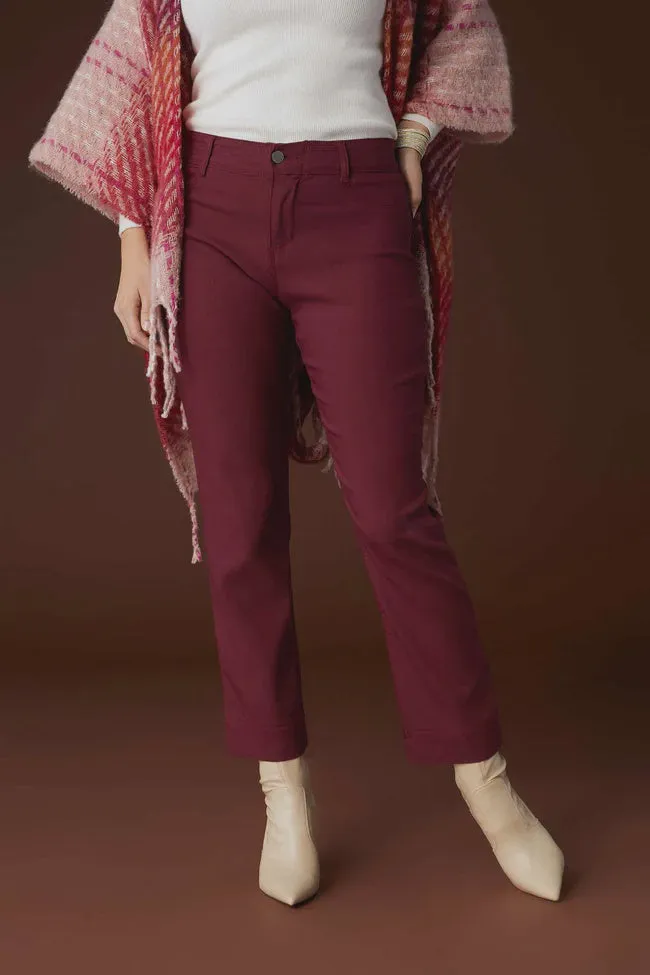 Cloud 9ine Straight Leg Pant | Merlot