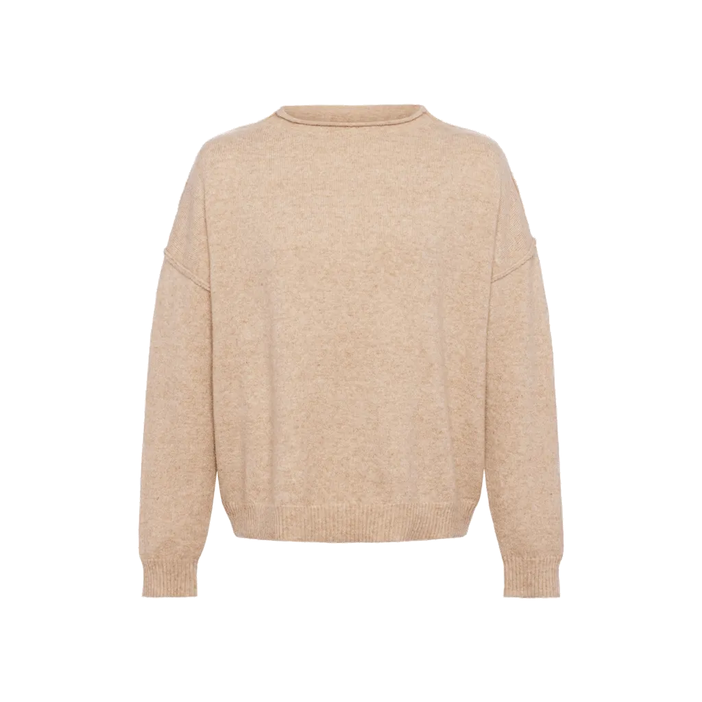 Cozy Knit Mock Neck Sweater | Heather Oat