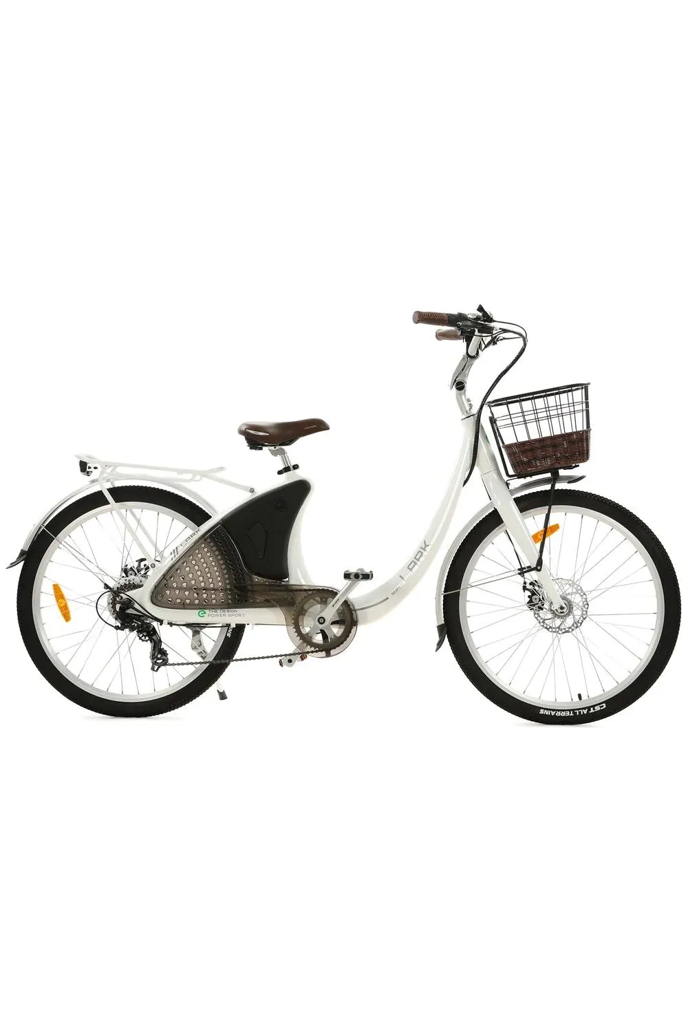 Ecotric Lark 36V/10Ah 500W Electric City Bike with Basket and Rear Rack