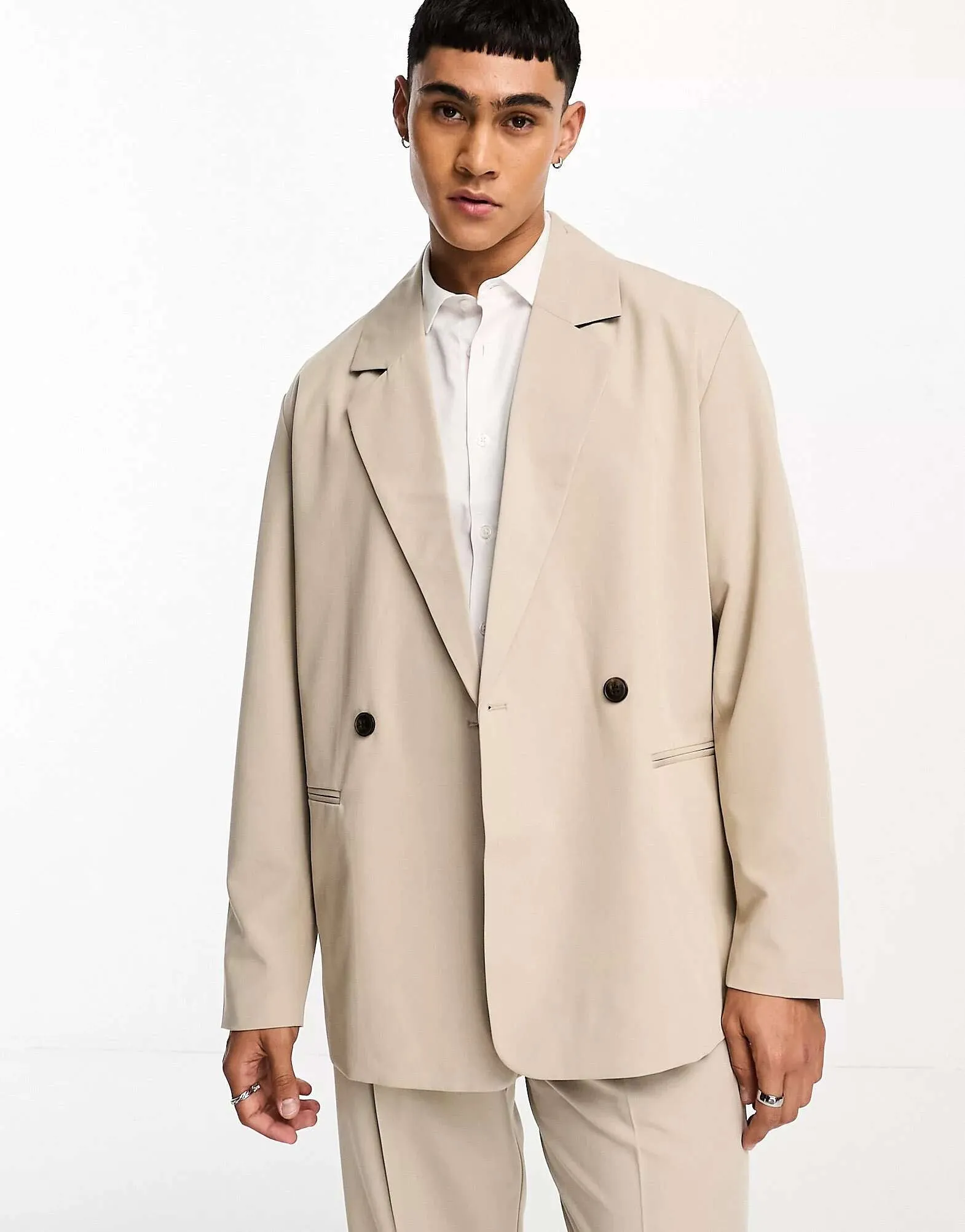 Jack & Jones Originals oversized beige jacket