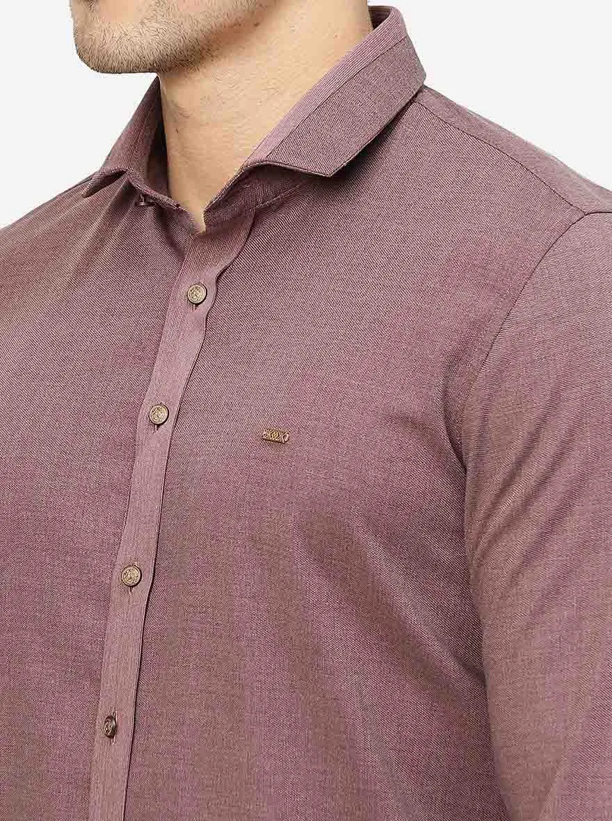 Light Purple Solid Slim Fit Party Wear Shirt | JB Studio