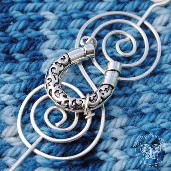 Lucky Horseshoe Shawl Pin - Charmed Silver Inspirations