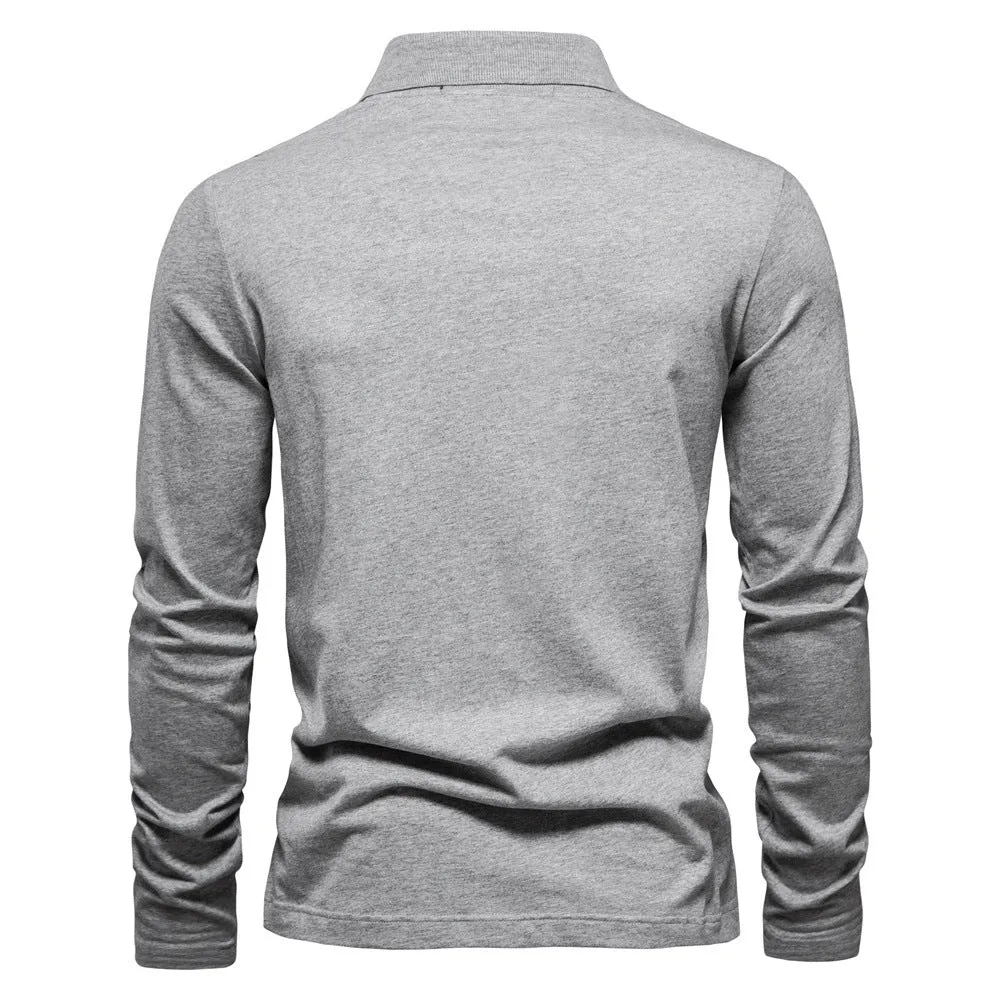 Men's Polo Zipper Long Sleeve Outdoor Shirts | PL212