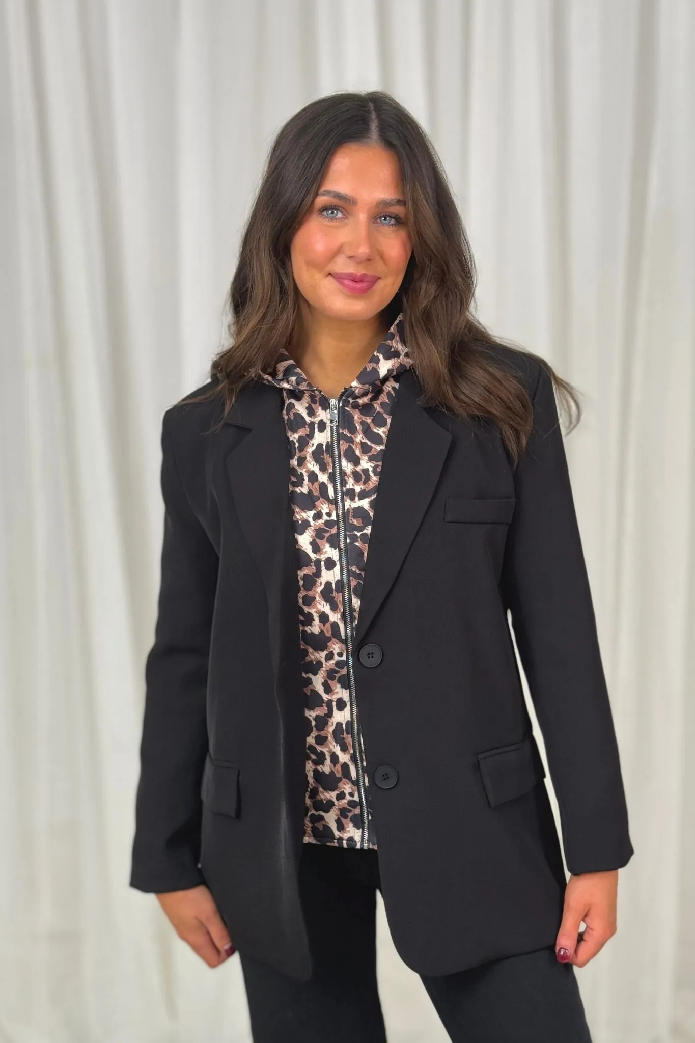 Millie Layered Blazer In Black