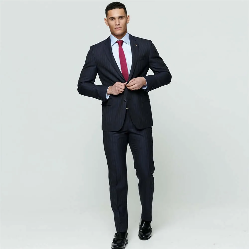 Mix & Match Pinstripe Wool Suit Trousers