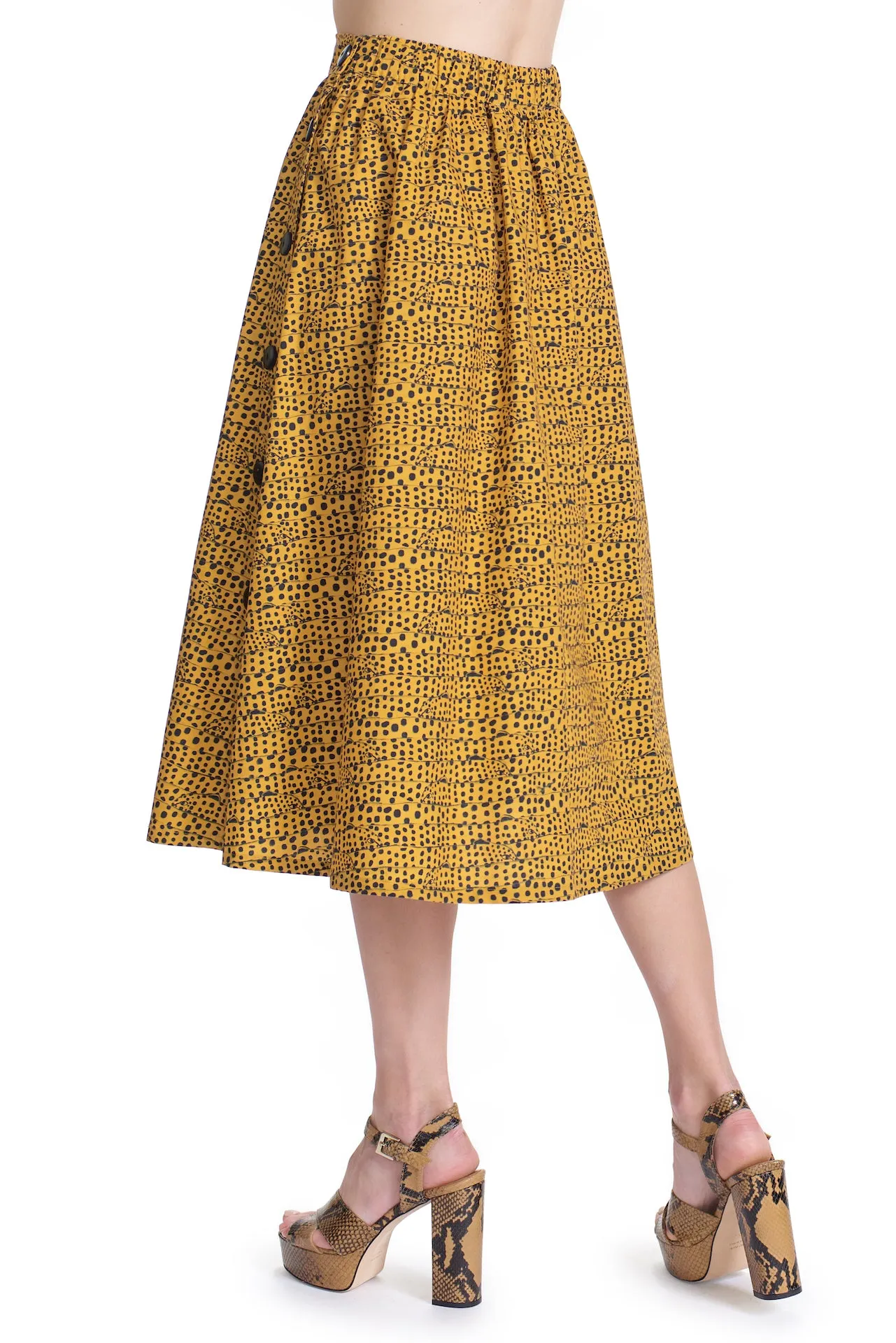 OLINDA MIDI SKIRT - Cozy Ocelot