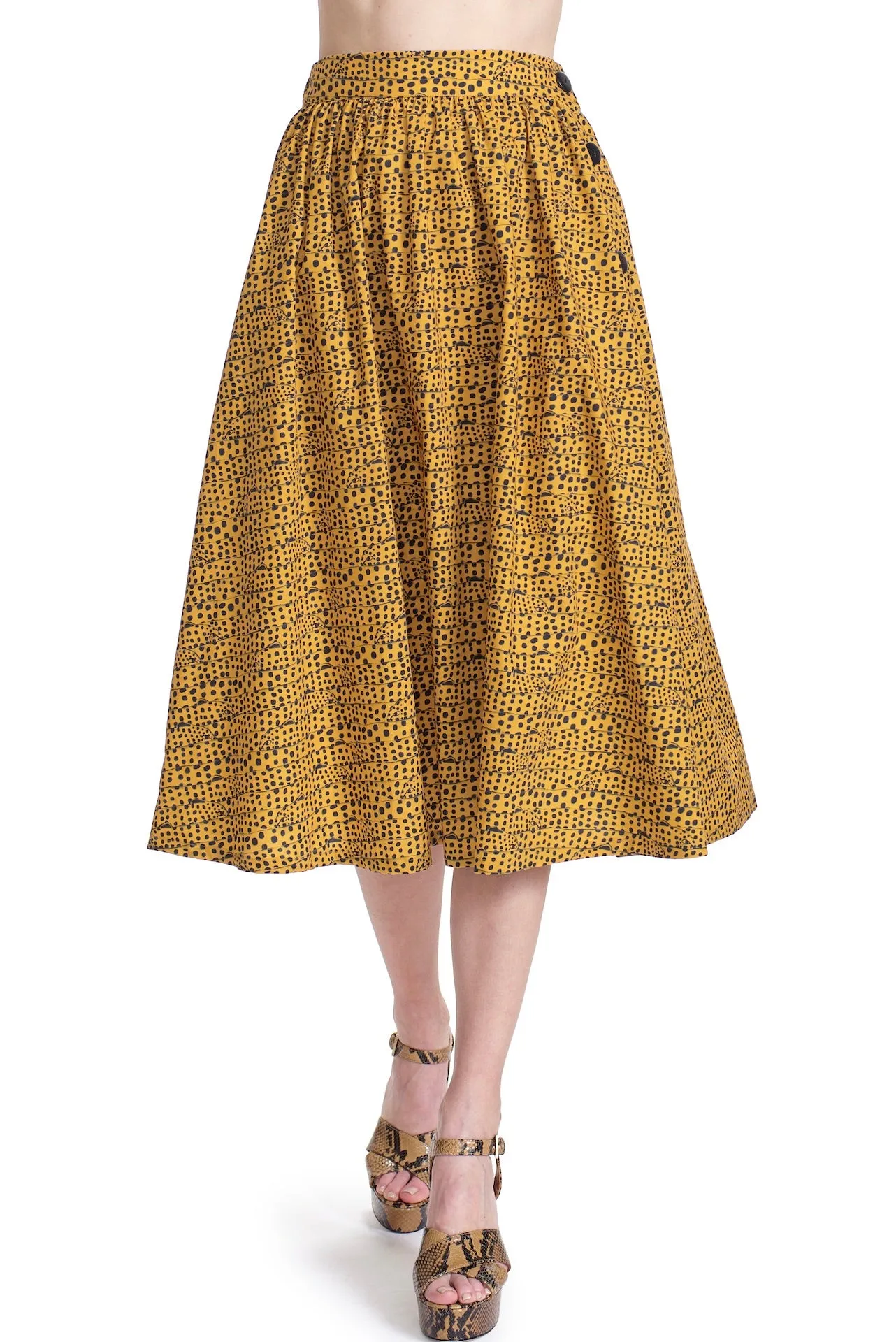 OLINDA MIDI SKIRT - Cozy Ocelot