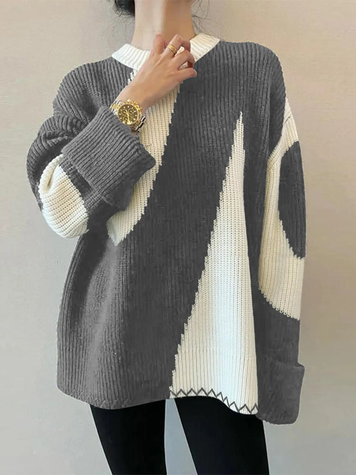 Oversized Charming Zebrataur Sweater