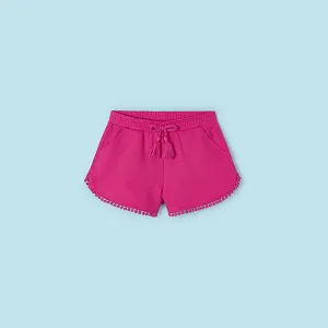 PINK CHENILLE SHORT FOR BABY GIRLS