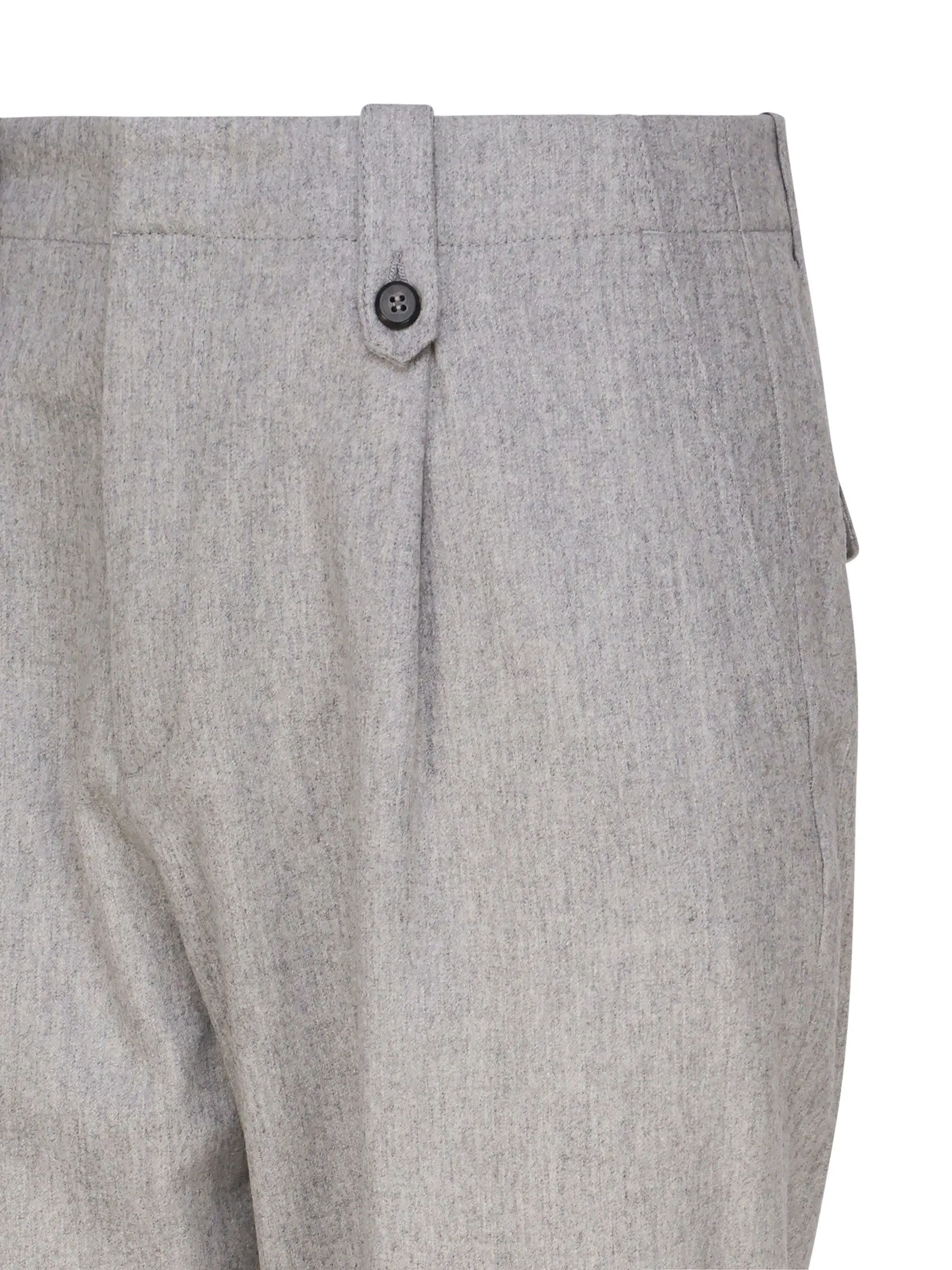 Retro Suspender Trousers in Melange and Grey