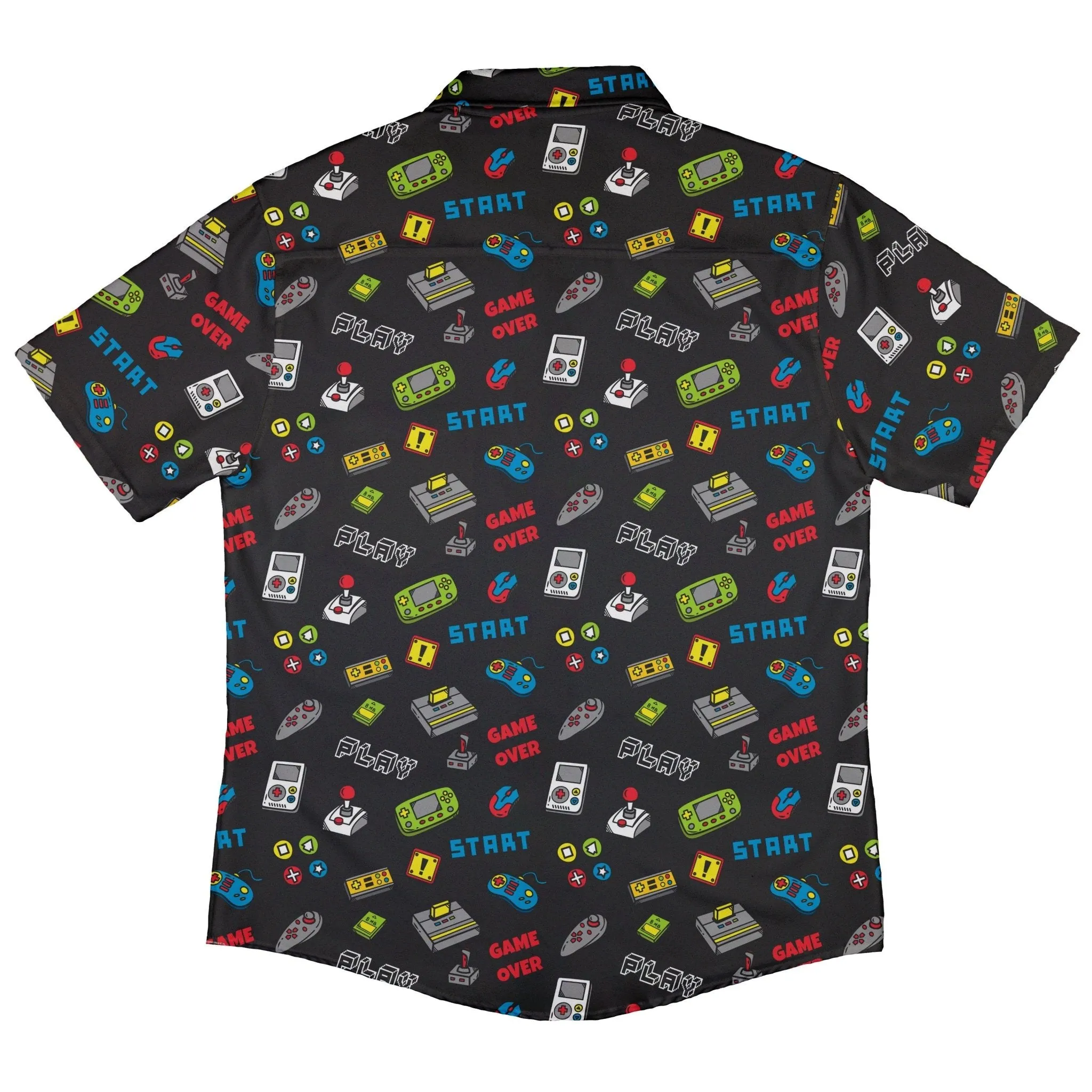 Video Gamer Black Video Game Button Up Shirt