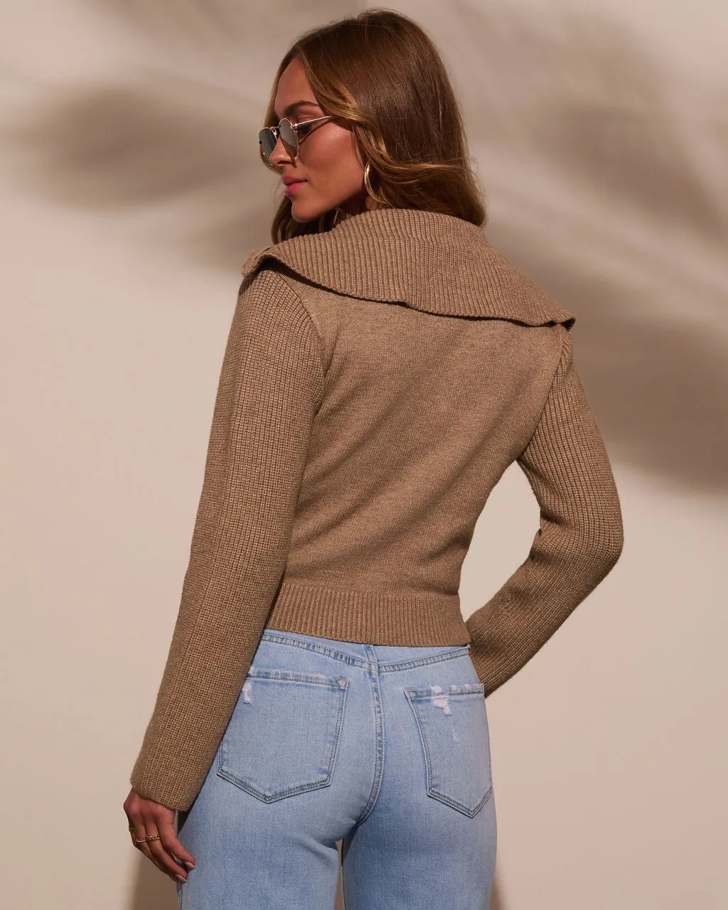 Whispering Pines Quarter Zip Sweater