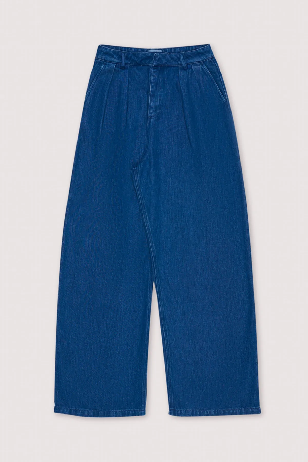 WIDE LEG DENIM TROUSERS "WOODLAND" BLUE